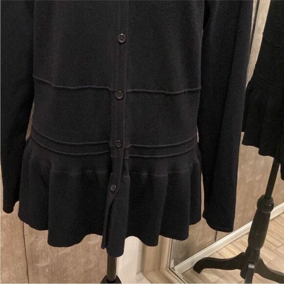Jason Wu Black Button-Up Cardigan, L - Picture 3 of 9